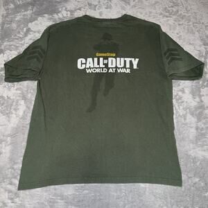 Vintage Y2K Call Of Duty World At War Advance Team Xbox Promo Video Game Shirt L